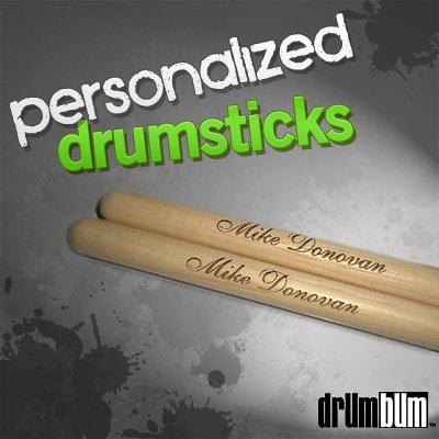 Personalized Drumsticks with your name engraved on them.
